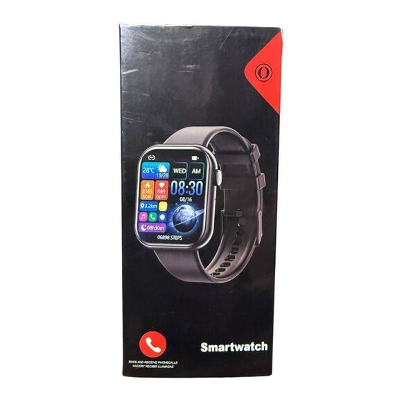 2024 Smart Watch Men/Women Waterproof Watch Bluetooth iPhone/Android Red NEW - Picture 1 of 3